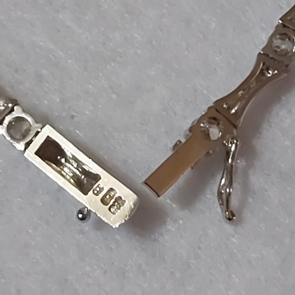 Sterling Silver Cubic Zirconia Necklace - Picture 4 of 7